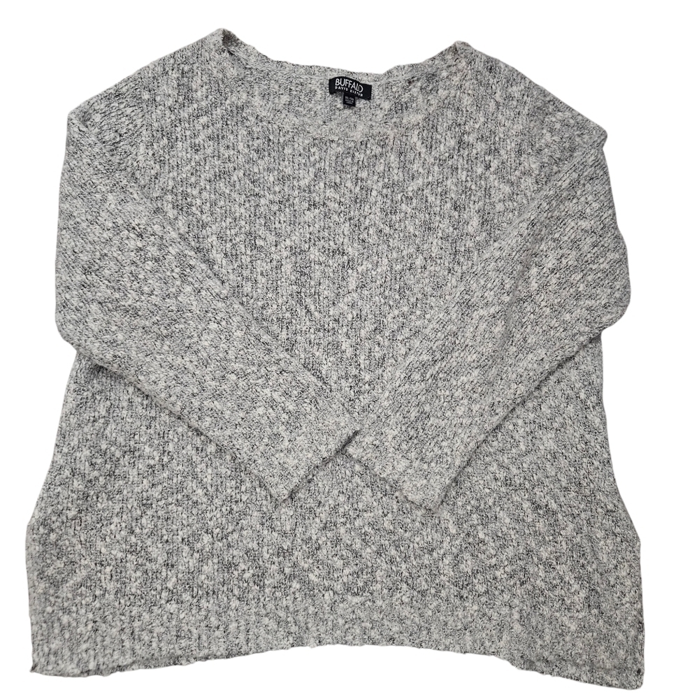 Buffalo David Bitton XL TG Gray Wool Blend Crewneck‎ Sweater Fall Outdoor Cozy